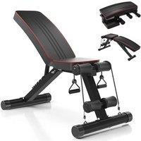 VOGREX Weight Bench Foldable Strength Training Adjustable A in Black