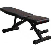 VOGREX Foldable Weight Bench Adjustable Strength Training in Black