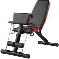 VOGREX Weight Bench Foldable Adjustable Strength Training Full in Black