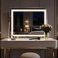 INMTFEI Hollywood LED Vanity Mirror, Strip Lighting, 3 Light Modes, 58x46cm in White | Size: 58x46 cm