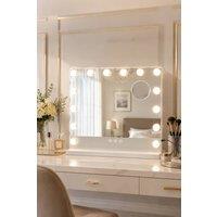 INMTFEI Hollywood LED Makeup Mirror 10X Magnifying Lighted Vanity Mirror in White