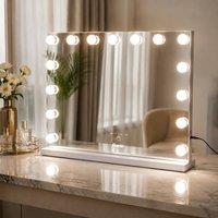 INMTFEI Hollywood LED Makeup Mirror Hand Sensor Dimmable Vanity Mirror in White