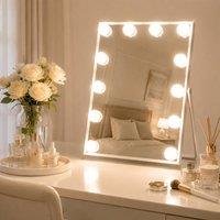 INMTFEI Hollywood Makeup Mirror LED Lights Hand Sensor Dimmable in White