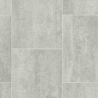 Vinyl Flooring UK Grey Tile Effect 2.0mm Felt Backed Sheet Vinyl Flooring | Size: 2000mm x 1000mm