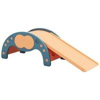 H&O Direct Indoor Climbing Frame Set with One Dual-Sided Slide in Orange