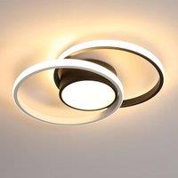 COMELY LED Ceiling Lights, Modern Round LED Ceiling Lights 42W, 3000K, Dia 40cm in Black