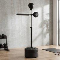 STILVORA Adjustable Boxing Stand with Reflex Bar in Black