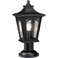 Netlighting Bedford 1 Light Medium Pedestal Lantern Mystic Black Finish E27