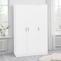 Seconique Dakotia 3 Door Wardrobe in White
