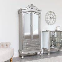 Melody Maison Mirrored Closet - Tiffany Range in Silver