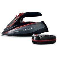 Tower Steam Iron, XL Ceramic Soleplate, 3100W, Red & Black, T22035RED in Black | Size: A