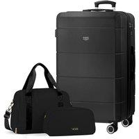 Lugg Jetset 3-Piece Travel Set - 32inch Suitcase, Duffel Bag & Toiletry Bag in Black