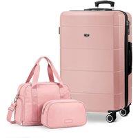 Lugg Jetset 3-Piece Travel Set - 32inch Suitcase, Duffel Bag & Toiletry Bag in Rose Gold