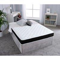 Starlight Beds Economy Quilted Memory Foam Hybrid Spring Mattress 18cm Deep Soft Feel in Black | Size: EU King