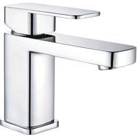 Balterley Modern Soft Square Mono Basin Mixer Tap, Chrome in Silver