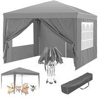 Gr8 Garden Premium Grey Pop Up Gazebo With Sides Garden Marquee Tent 3x3m