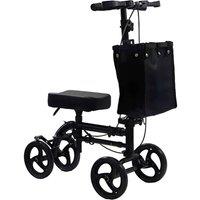 Gr8 Home Lightweight Adjustable Knee Scooter with Brakes in Black