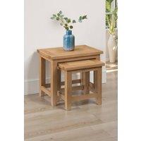 Julian Bowen Astoria Nest of 2 Side Tables in Light Oak