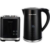 Hamilton Beach FlexiControl Digital Kettle & Toaster Set in Black