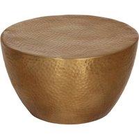 Berkfield Home Coffee Table Hammered Aluminium 50x30 cm Brass in Yellow