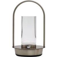 KDMD Rechargeable Crystal Touch Lamp with USB-C - Dimmable LED Lantern in Silver