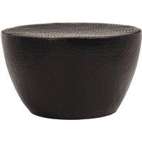 Berkfield Home Coffee Table Hammered Aluminium 50x30 cm Black