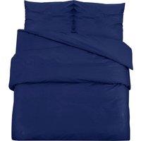 Berkfield Home Duvet Cover Set Navy Blue 155x220 cm Light-weight Microfiber