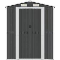 Berkfield Home Garden Shed Anthracite 192x606x223 cm Galvanised Steel in Charcoal | Size: 192 x 606 x 223 cm