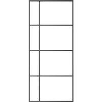 Berkfield Home Sliding Door ESG Glass & Aluminium 90x205 cm Black