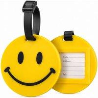 BluCore Travel Luggage Tag with ID Card, Bag Identification Tag in Yellow