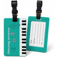 BluCore Travel Luggage Tag with ID Card, Bag Identification Tag in Green