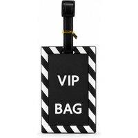 BluCore Travel Luggage Tag with ID Card, Bag Identification Tag in Black