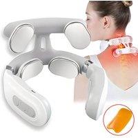 VOGREX Cervical Neck Pulse Massager Pain Shoulder Relief Body Muscle in White