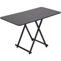 KORVIXA Black Folding Portable Dining Camping Picnic Table Desk | Size: 100 cm x 100 cm