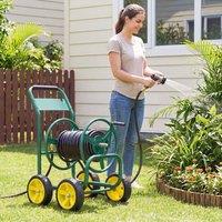SPETLEK Garden Hose Reel Cart 4 Wheels in Green | Size: 1.25kg