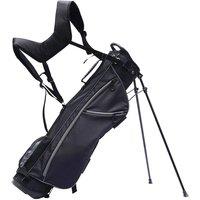 VOGREX Black Grey Lightweight Golf Stand Bag 7in 4 Way Divider Double Strap