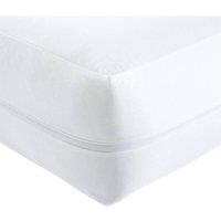 FLAVORA King-Waterproof Mattress Encasement Zipper in White | Size: Cot