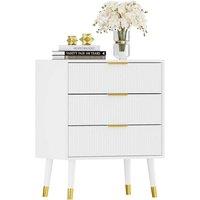 VOGREX Modern Wood Chest of Drawers Bedroom Furniture in White