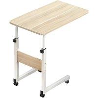 SPETLEK Mobile Over Bed Table Wood Color in Natural