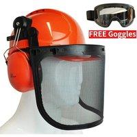 SPETLEK Chainsaw Helmet Safety Forestry Ear Defenders in Orange | Size: 10-13