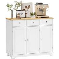 SPETLEK Modern Sideboard Buffet Cabinet with Storage Cabinets & Drawers in White | Size: 0.6m2