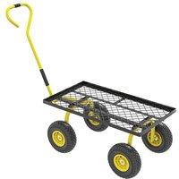 KORVIXA Yellow Garden Trolley Cart with 10 Pneumatic Wheels | Size: 1.25kg