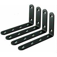 Havendro 8X L-Shape Heavy Duty Corner Brackets in Black