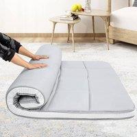 NESTLUNE King Grey Floor Mattress Japanese Futon Mattress | Size: Cot
