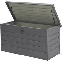 KORVIXA 350L Steel Storage Box Garden Cushion Shed in Grey | Size: 0.6m2