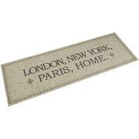 Berkfield Home Kitchen Rug Washable Capital Home 60x180 cm Velvet in Taupe