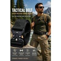 Lovii Men's Quick Release Tactical Belt for Men Nylon Work Waist Belt Black