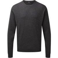 Premier Men's Knitted Cotton Crew Neck Sweatshirt in Charcoal | Size: 3XL