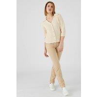 Damart Women's Collared Cardigan in Ivory | Size: 10-12