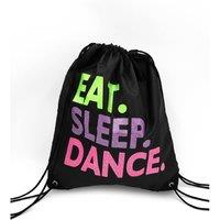 Capezio Women's Eat. Sleep. Dance. Drawstring Bag in Black